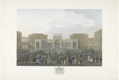 Inhuldiging van Willem I te Brussel op 21 september 1815 door Johann Nepomuk Gibèle