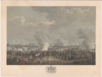 Slag bij Waterloo, 1815 Twaalf platen van de aankomst en inhuldiging van Willem I in Brussel en de slagen bij Quatre-Bras en Waterloo in 1815 (serietitel) door Johann Nepomuk Gibèle