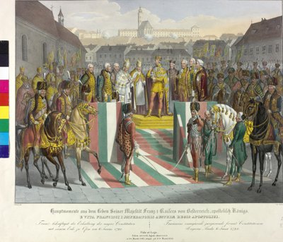 Kroning in kachel 1792 door Johann Nepomuk Hoechle