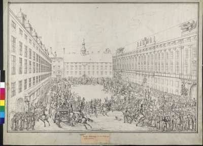 Hof slee rit tijdens de Weense conventie door Johann Nepomuk Hoechle