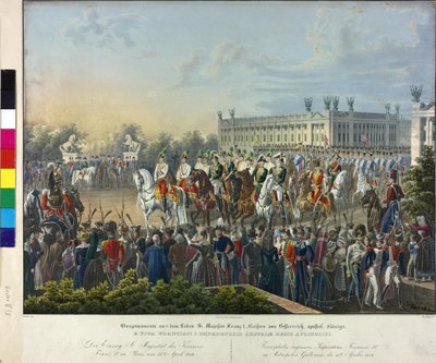 Intocht van Franz I in Parijs op 15.4.1814 door Johann Nepomuk Hoechle