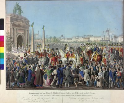 Intocht van Franz I op 16.6.1814 in Wenen door Johann Nepomuk Hoechle