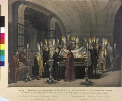 Begrafenis van Franz I, 1835 door Johann Nepomuk Hoechle