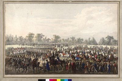 Parade tijdens het Weense congres door Johann Nepomuk Hoechle
