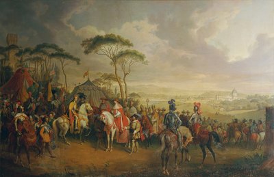 Intocht van keizer Frederik III in Rome door Johann Nepomuk Höchle