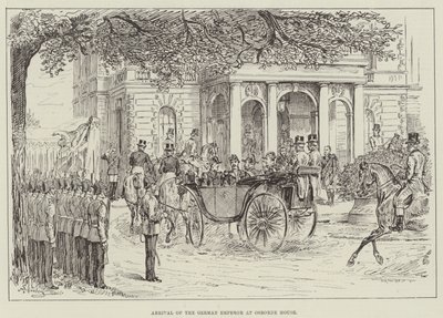 Aankomst van de Duitse keizer bij Osborne House door Johann Nepomuk Schonberg