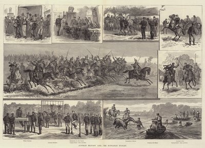 Oostenrijks Militair Leven, de Hongaarse Huzaren door Johann Nepomuk Schonberg