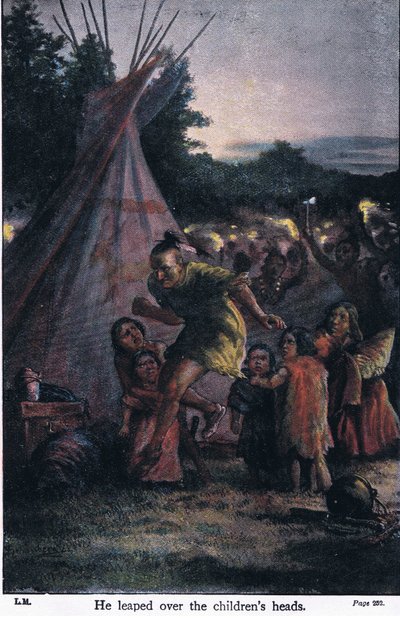 Hij sprong over de hoofden van de kinderen door Johann Nepomuk Schonberg
