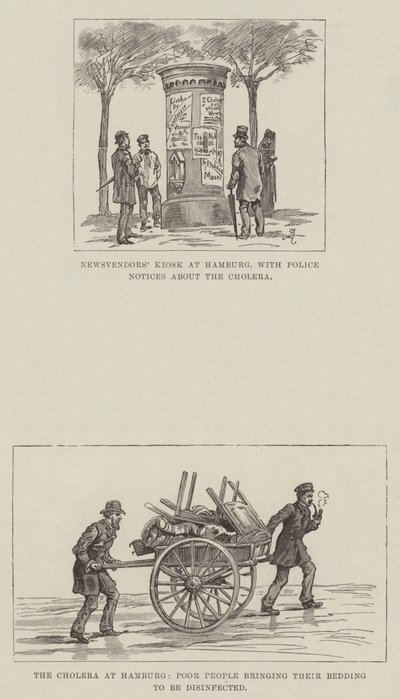 De Cholera in Hamburg door Johann Nepomuk Schonberg