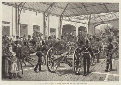 De Honourable Artillery Company of London vertrekt voor de Paas Vrijwilligers Review door Johann Nepomuk Schonberg