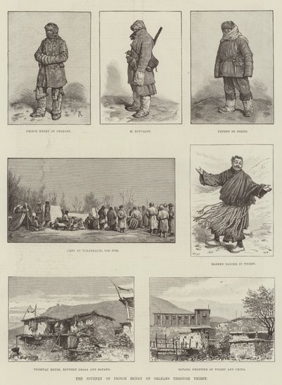 De Reis van Prins Hendrik van Orléans door Tibet door Johann Nepomuk Schonberg
