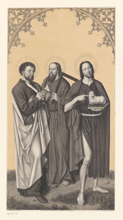 Heilige Bartolomeüs, Thomas en Johannes de Doper door Johann Nepomuk Strixner