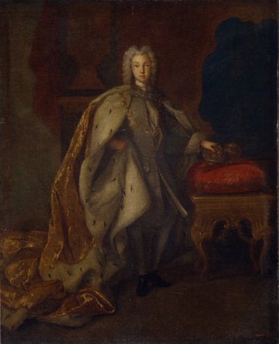 Portret van Tsaar Peter II van Rusland 1715-1730, 1728 door Johann Paul Luedden