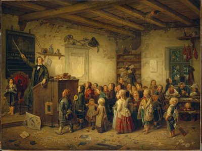 Hieronymus Jobs onderwijst door Johann Peter Hasenclever