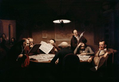 De leeszaal door Johann Peter Hasenclever