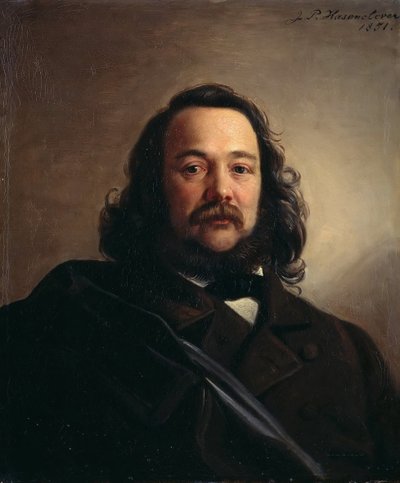 Portret van Ferdinand Freiligrath door Johann Peter Hasenclever