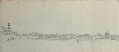 Uitzicht over de zuidelijke voorsteden van Wenen door Johann Peter Krafft
