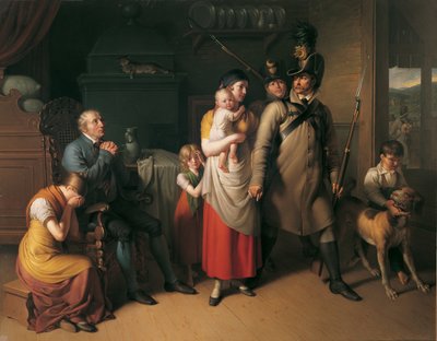 Het afscheid van de landweerman door Johann Peter Krafft