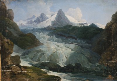 De Rhônegletsjer door Johann Peter Krafft