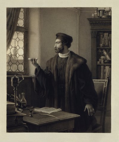 Faust in de studeerkamer door Johann Peter Krafft