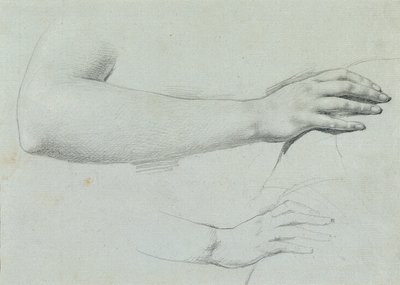 Handstudie voor "Arindal en Daura" door Johann Peter Krafft