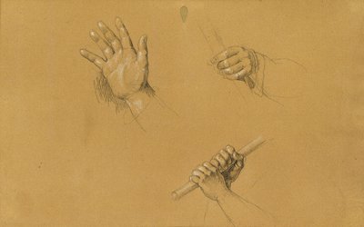 Handstudies voor "Scène uit de Tiroler Vrijheidsstrijd" door Johann Peter Krafft