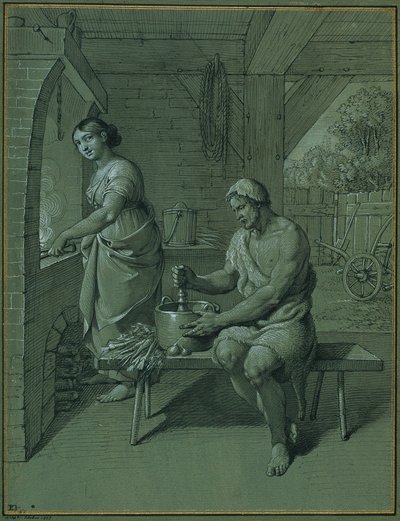 Hercules en Omphale door Johann Peter Krafft