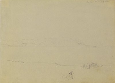 Landschapsschets van het Balatonmeer door Johann Peter Krafft