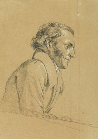 Mannelijke studie (detail) door Johann Peter Krafft