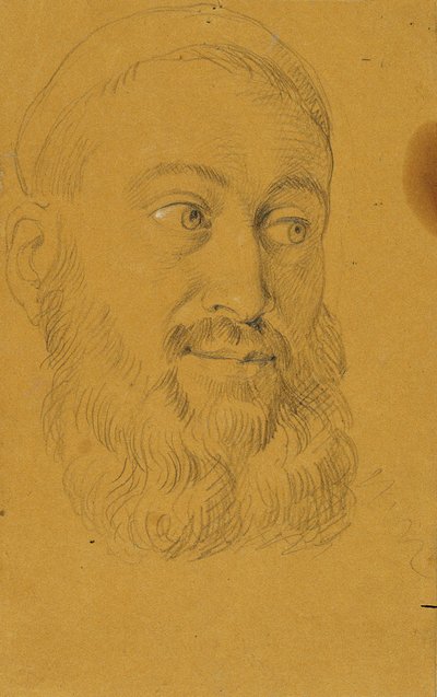 Portretstudie voor Rudolf van Habsburg en de priester door Johann Peter Krafft