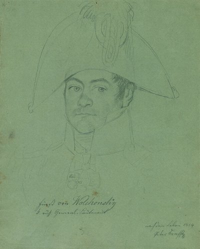 Prins Pyotr Mikhaylovich Volkonsky 1776-1852, 1814 door Johann Peter Krafft