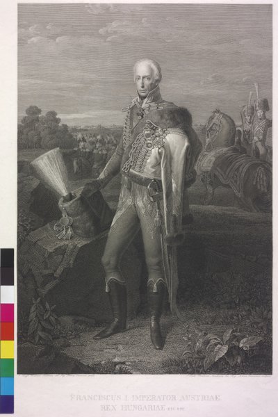 Romeins-Duitse Keizer Frans II (gravure) door Johann Peter Krafft