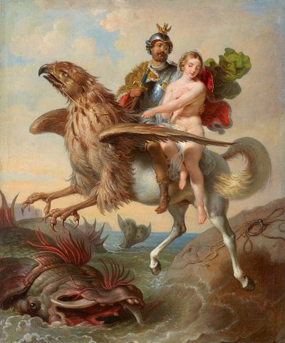 Rüdiger en Angelica (studie) door Johann Peter Krafft