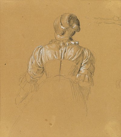 Schets van een meisje voor "Scène uit de Tiroler vrijheidsstrijd" door Johann Peter Krafft