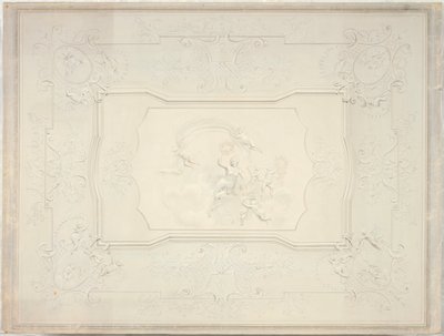 Stucplafond in de eetzaal van het Unteres Belvedere door Johann Peter Krafft