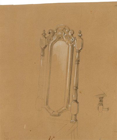 Studie van een Stoelleuning door Johann Peter Krafft