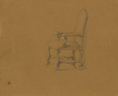 Studie van een Armstoel door Johann Peter Krafft
