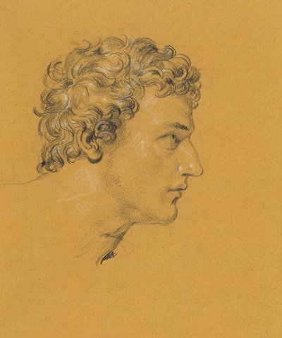 Studie van een hoofd door Johann Peter Krafft