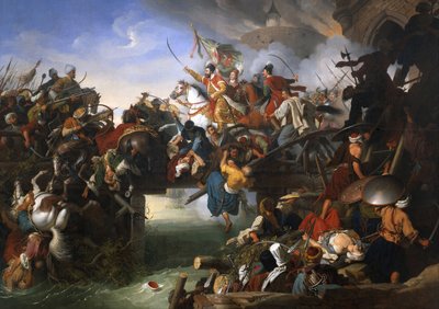 De verdediging van Sziget tegen de Turken door Nicholas Zrinsky door Johann Peter Krafft