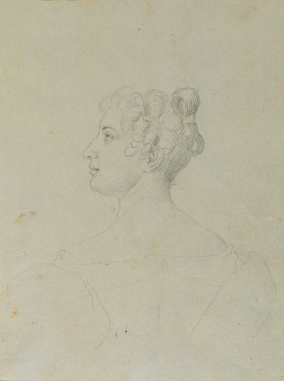 Vrouwelijke portretstudie door Johann Peter Krafft
