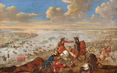 Karel XII steekt de Düna over, 1701 door Johann Philip Lemke