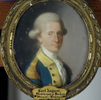 Carl August, de Groothertog van Saksen-Weimar-Eisenach, 1780 door Johann Philipp Bach