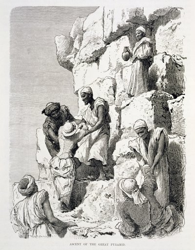 Beklimming van de Grote Piramide door Johann Rudolph the Elder Huber
