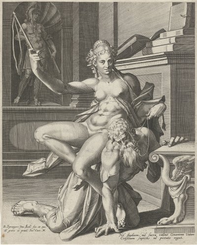 Aristoteles en Phyllis door Johann Sadeler (I)