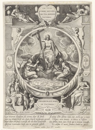 Christus als overwinnaar van de dood en de zonde door Johann Sadeler (I)