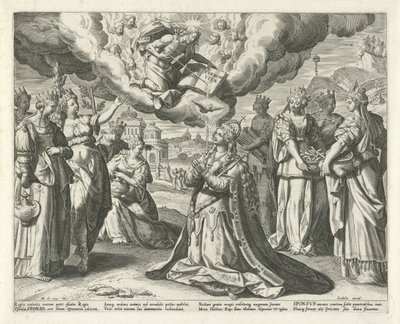Christus geeft zijn bloed aan zijn bruid door Johann Sadeler (I)