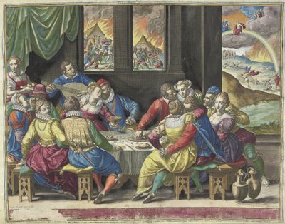 De mensheid wachtend op het Laatste Oordeel door Johann Sadeler (I)