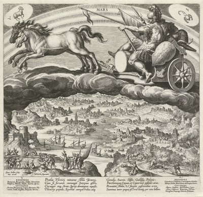 De planeet Mars en zijn invloed op de wereld door Johann Sadeler (I)