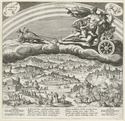 De planeet Venus en zijn invloed op de wereld door Johann Sadeler (I)