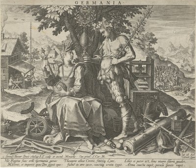 Duitsland met Ceres en Bacchus door Johann Sadeler (I)